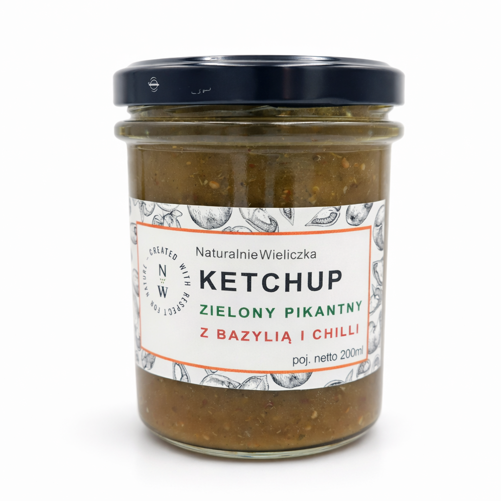 Ketchup pikantny z bazylią i chilli – 200 ml
