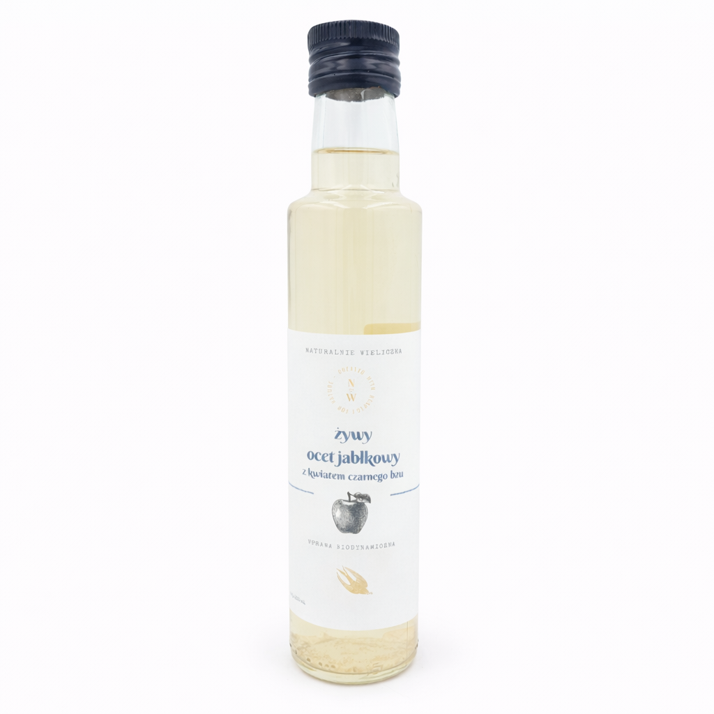 Żywy ocet jabłkowy z kwiatem czarnego bzu – 250 ml